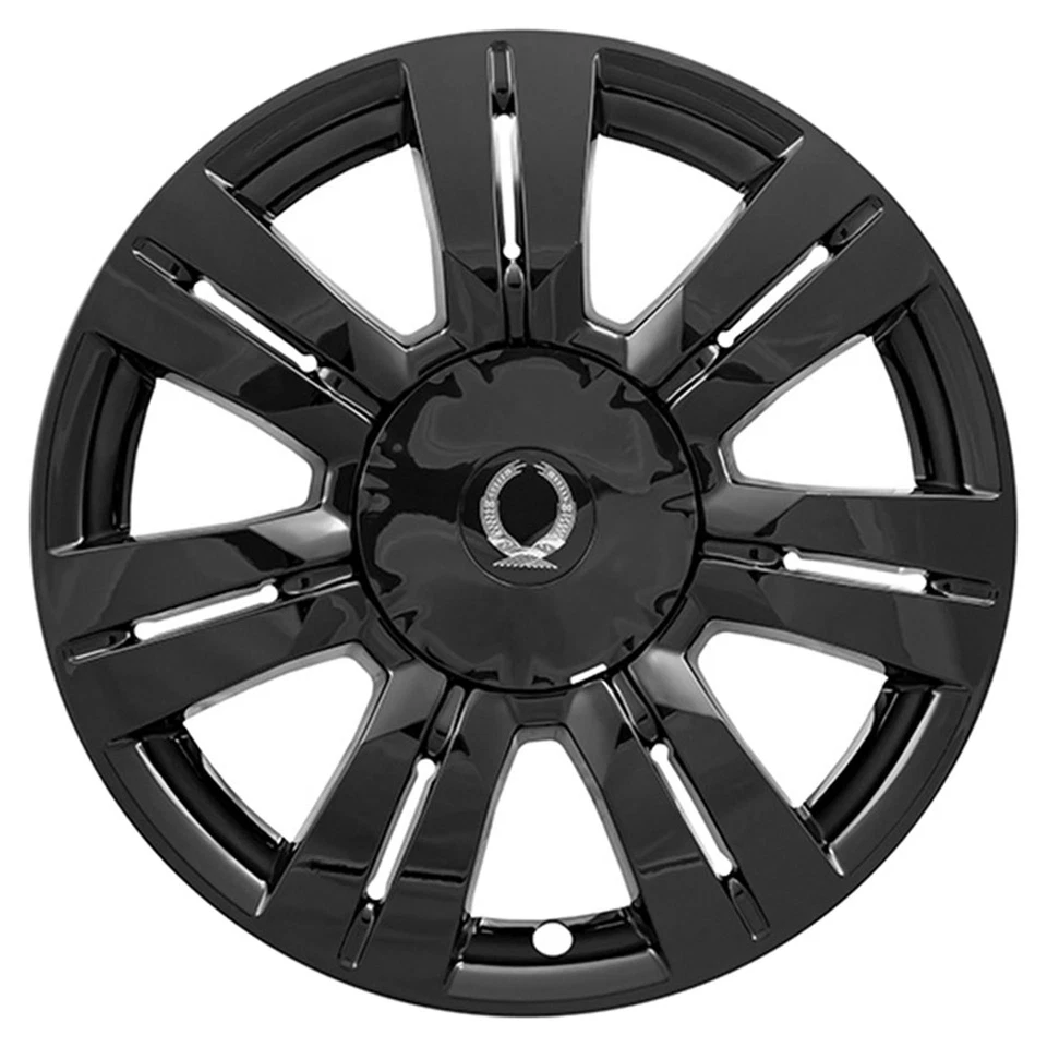 18" 7 Double Spoke Gloss Black Wheel Skins for 2010-2016 Cadillac SRX Luxury - Image 2 of 4
