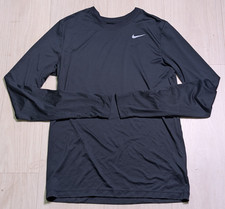 The Nike Tee Long Sleeve Training Shirt Men's Medium Tall Black Dri-Fit Tee Gym