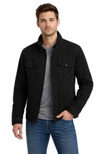 Levi's Denim Vintage Truckers Jacket Men’s L Black Quilted Lining Full Zip Snap