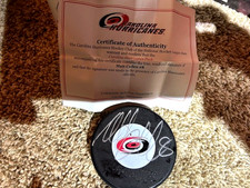 Matt Cullen autographed Carolina Hurricanes Puck