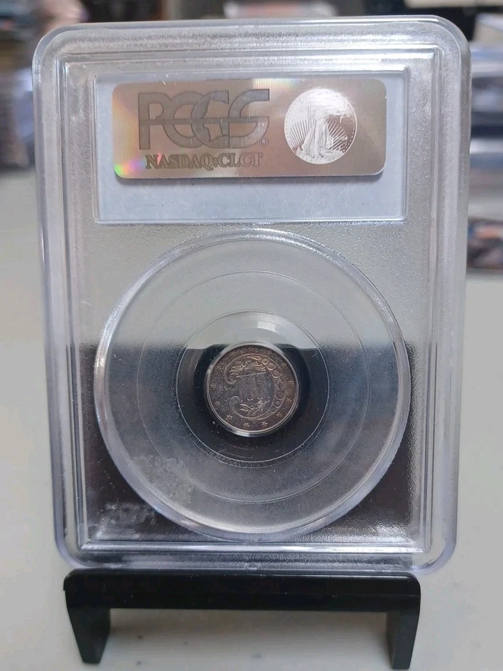 1860 3Cent PCGS AU55 Type 3 - Image 4 of 4