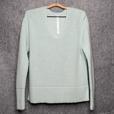Lululemon Merino Wool V-Neck Sweater in Delicate Mint- Sz XS/S