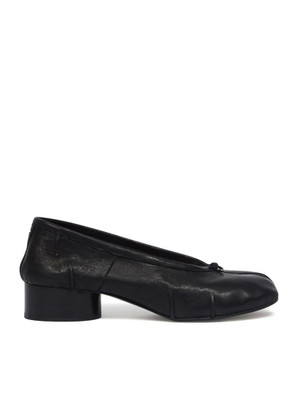 MAISON MARGIELA Tabi $1090 Black Leather 30mm Ballerinas New & Authentic