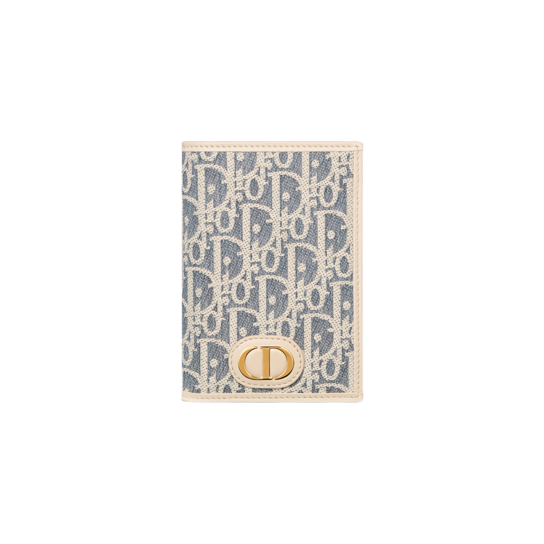 Dior 30 Montaigne Passport Holder in Oblique Raffia Chambray Blue-image
