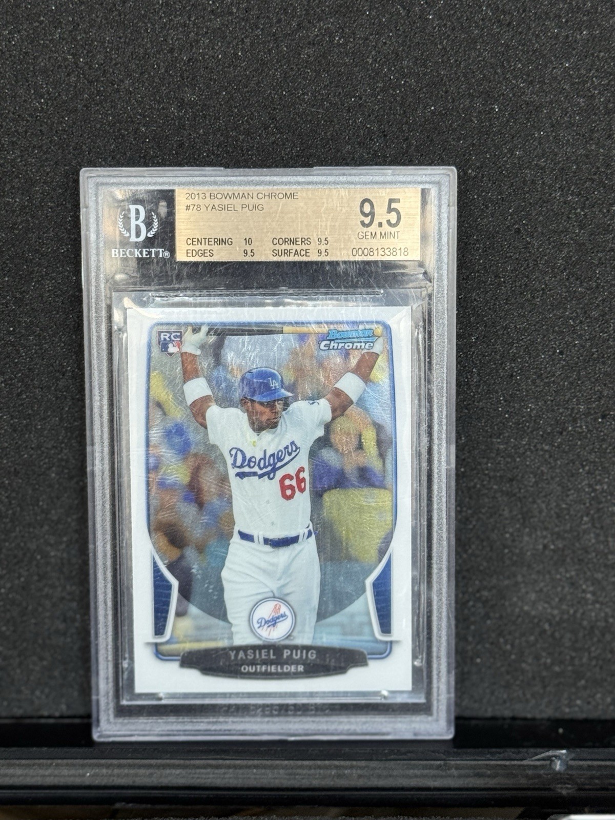 2013 Bowman Chrome #78 Yasiel Puig BGS 9.5