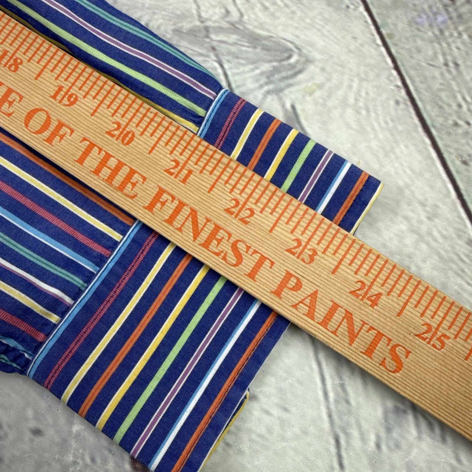 Alan Flusser Button Down Multi Colored Striped Lo… - image 12