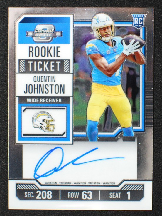 🌟 QUENTIN JOHNSTON - 2023 Optic Contenders ROOKIE TICKET AUTO RC #128