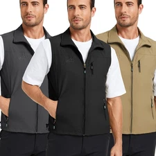 Men's Outdoor Casual Gilets Quick Dry Fishing Vest Lightweight Sleeveless Jacket