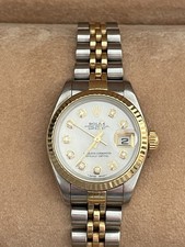 WOMENS ROLEX DATEJUST BI METAL DIAMOND DIAL REF 69173 FROM 1997 FREEPOST UK