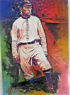 Bill Dahlen Art Card Limited 34/50 Edward Vela Signed (Brooklyn Dodgers)