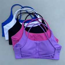 Cross Back Fitness Bra High Strength Tight Gym Yoga With Chest Pad Women's Bras