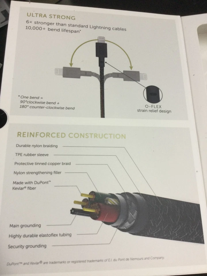 Native Union Night 10' Ft Braided weighted IPHONE to USB-A Cable iphone ipad 484 - Image 4 of 4