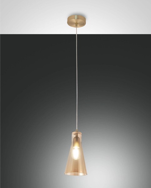 Fabas Luce Pendelleuchte Dafne E27 Ø140Mm Messing-image
