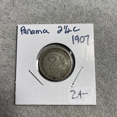 1907 Panama 2 1/2 Dos Y Medios Centesimos De Balboa