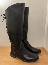 EUROSOFT by SOFFT Wenda  Adjustable Lace Riding Boots Sz 6 1/2 black NEW