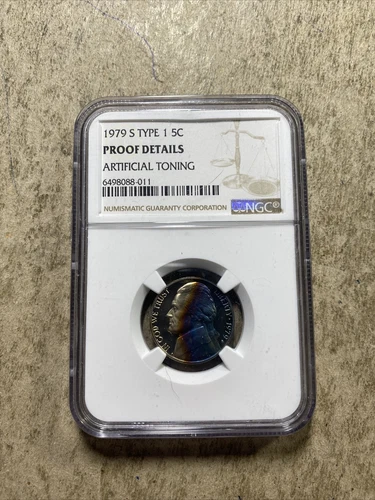 1979-S Type 1 Proof Jefferson Nickel Beautiful Rainbow Toning! NGC Proof Details