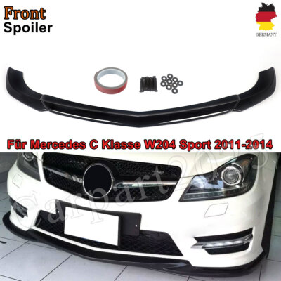 Spoilerschwert Frontspoiler 1pcs Für Mercedes C-Klasse W204 Sport Line Schwarz
