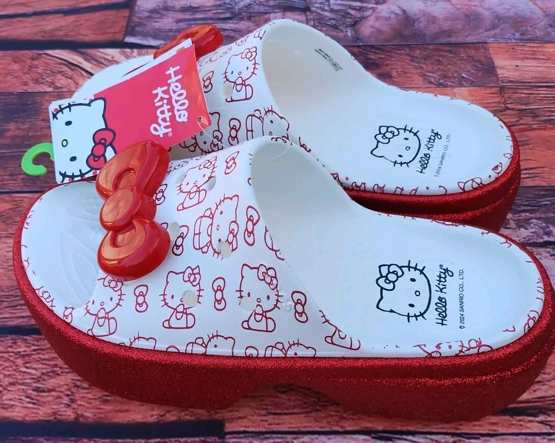 Unisex Heels Crocs Hello Kitty Stomp Slide Size W 7 M 5 New