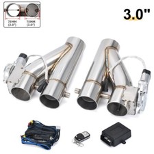 2pcs 3 78mm Exhaust Control E Out Dual Valve Electric Y Pipe W Remote Kit