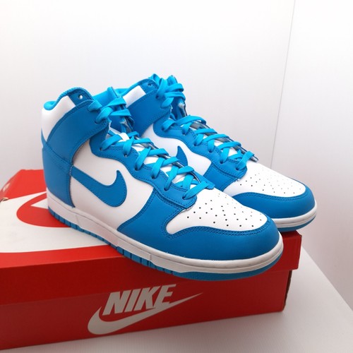 Nike Dunk High Retro Laser Blue Men's Size 11 US Blue White - 2022 - Picture 2 of 11