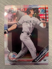 2019 Bowman Draft Chrome Jake Sanford ( Yankees ) 1st Rookie REFRACTOR #BDC-82