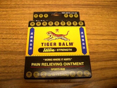 Tiger Balm Ultra Strength Pain Relieving Ointment 1.7 oz Exp 2/2028