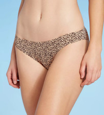 Women's Ribbed Cheeky Bikini Bottom - Shade  Shore -Beige - Various Sizes -S315