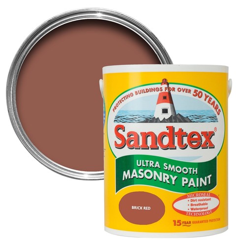 Sandtex Brick Red 1L Masonary Paint Smooth Outside Cheap Sale Fast