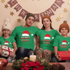 Funny Uncle Aunt Nana Grandma Santa Claus Cap Family Matching Christmas T-Shirt