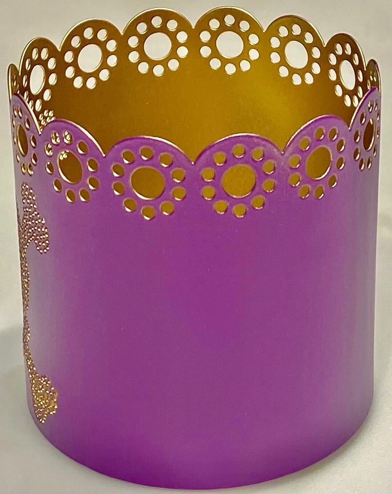 Металлическая банка-подсвечник Yankee Candle Skull фиолетовый ослепительный светильник для Хэллоуина - Изображение 4 из 4