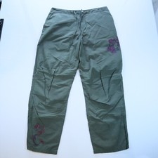 Vintage Y2K Utility Baggy Dragon Nylon Rave Pants Men's Size 34x30 2000s Green