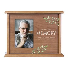 Custom Cremation Urn for Human Ashes Holds 200 cu in w/ 4x6 Photo -Loving Memory