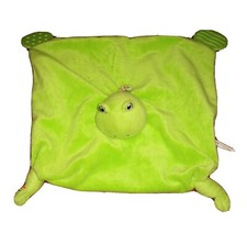 North American Bear Co FROG Green Security Knotted Blanket Teether Corners Ring