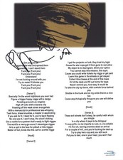 Pharoahe Monch Signed Autographed 8.5x11 Lyric Sheet Rapper Hip Hop ACOA COA