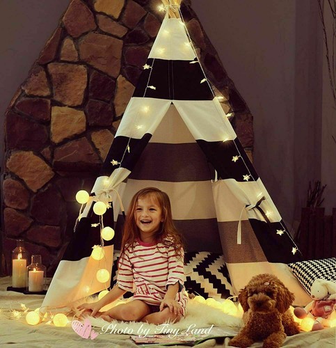 Kinder Spielzelt Zelt Indianerzelt Tipi Zelt Outdoor Indoor Spielhaus Stabil DHL - Bild 9 von 30
