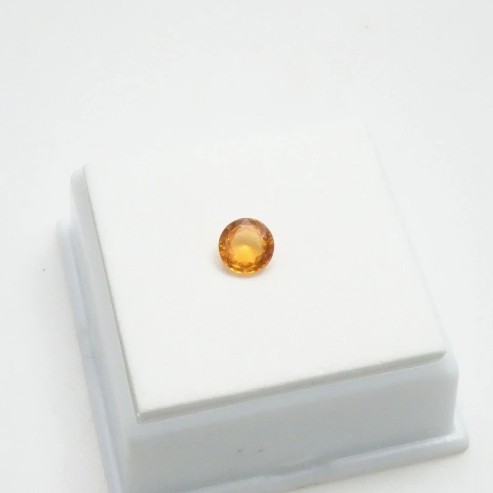 Granate espesarita 1,0 quilates - naranja mandarina - redondo de 6 mm - piedras preciosas sueltas Foto 3 de 4