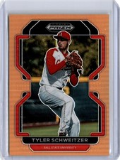 2022 Prizm Draft Picks Orange Tyler Schweitzer 14/50 (B23) White Sox