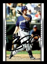CRAIG COUNSELL SIGNED 2007 UPPER DECK #792 ON-CARD AUTO - MILWAUKEE BREWERS