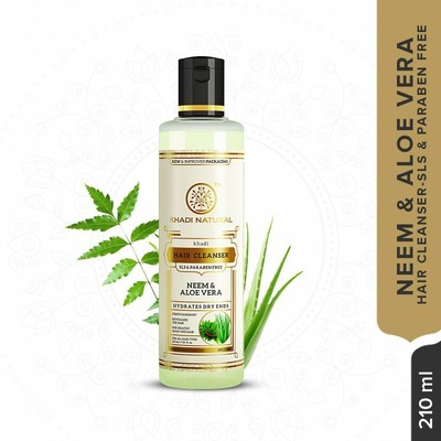 Khadi Natural Neem & Aloevera Herbal Shampoo (SLS / Paraben Free) Free Shipping