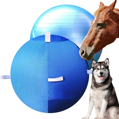 25-Inch Blue Herding Ball with Durable Cover - Perfect for Large Breeds - Picture 3 of 10