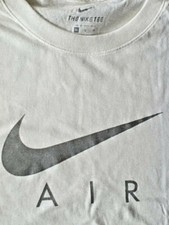 AUTHENTIC NIKE AIR SWOOSH OFF WHITE /SILVER TSHIRT BV0626133