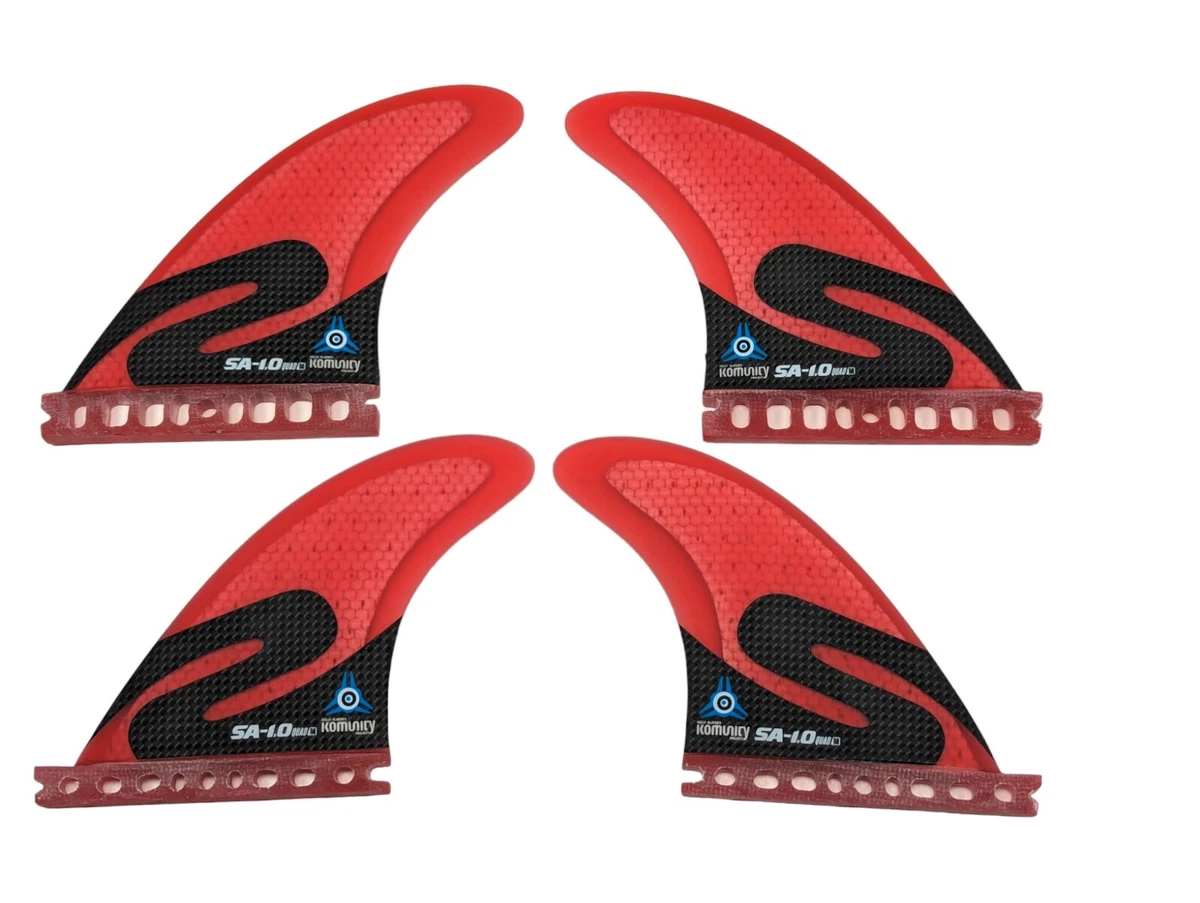 Komunity surfboard QUAD Fins SIZE MEDIUM Fits FUTURES BASE SIMON ANDERON NEW