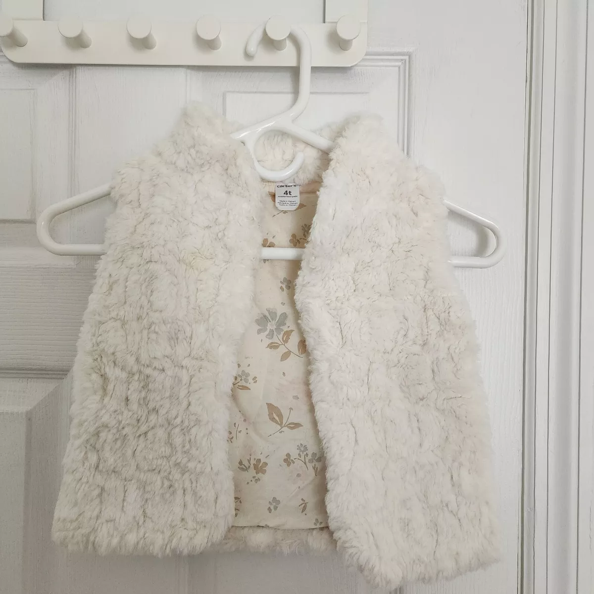 White fur top vest girls