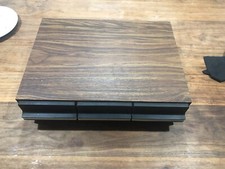 V Vintage Audio Cassette Storage 36 Tape Holder 3DrawerCaseFauxWoodGrainLook