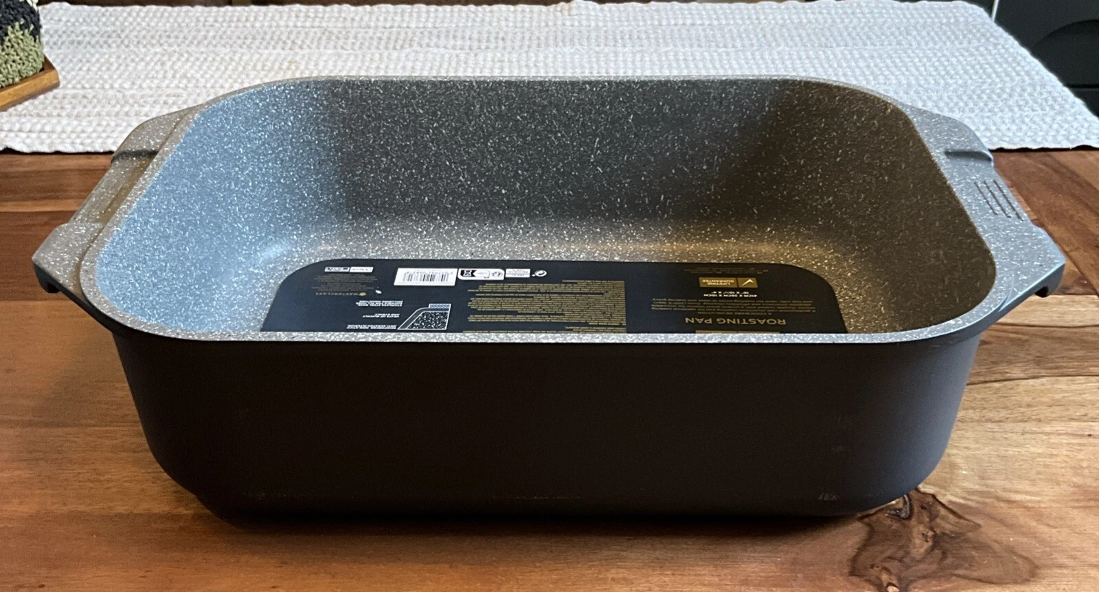 MasterClass Cast Aluminium Large Roasting Tin with Non-stick Coating -Black/NEW