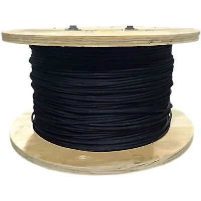 HY-WELD Black Powder Coated Galvanized Wire Rope Cable 3/32" 7x7 for DIY Decking Railing
