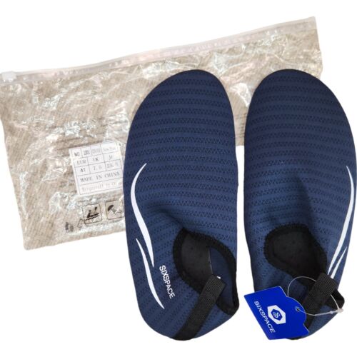SixSpace Bathing WaterSports Shoes Womens UK 7.5/US 9.5 Dark Blue Bendable NWT - Picture 1 of 9