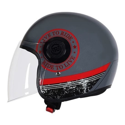 ROYAL ENFIELD COPTER CROSS PATTERN OPEN FACE HALMET WITH VISOR - Picture 8 of 18