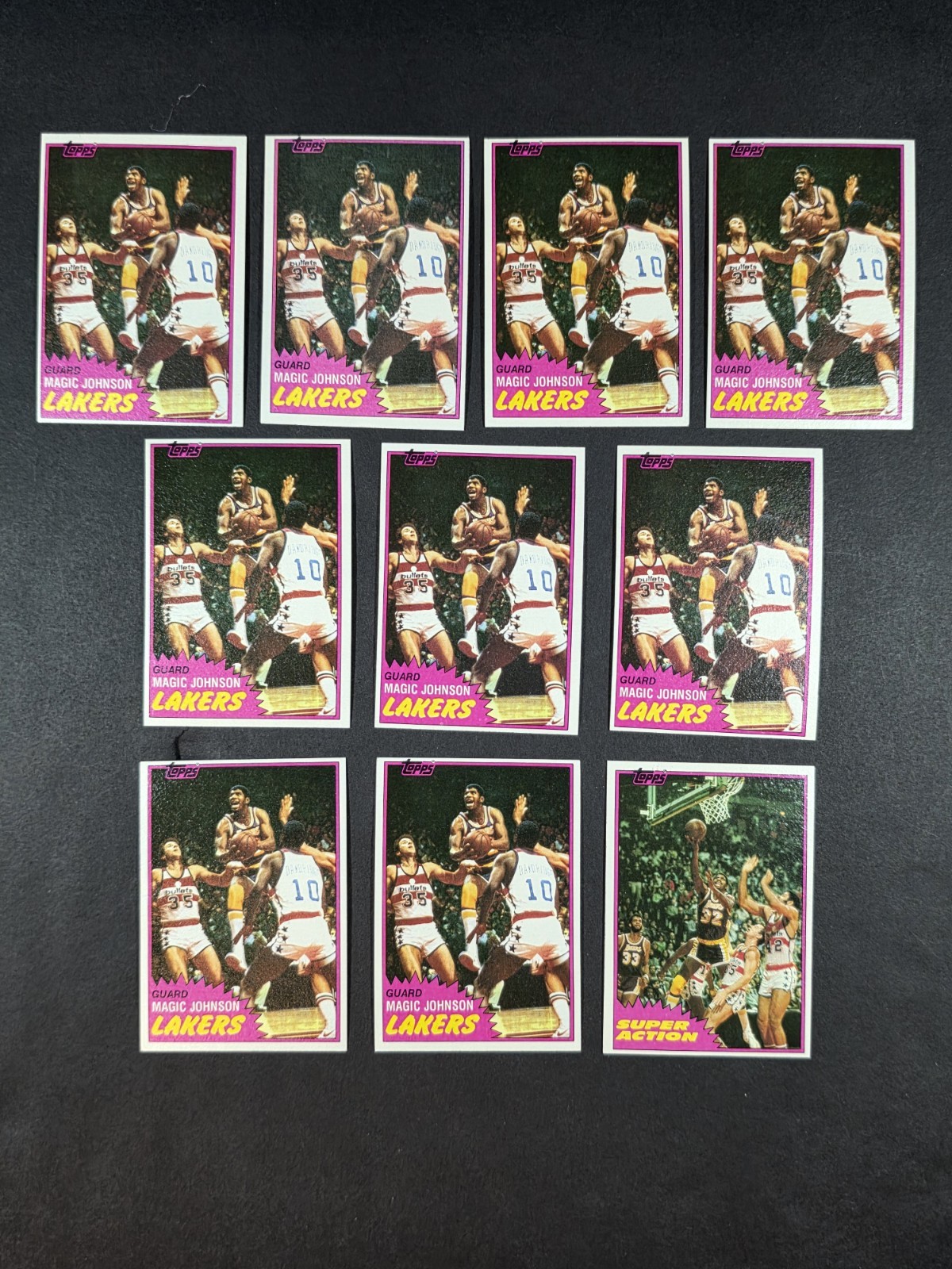 1981 Topps Magic Johnson #21 (Lot Of 9)-# 109 (1) Authentic Altered  **Please...