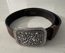 Ariat Women s Western Rhinestone Buckle Embossed Leather Belt